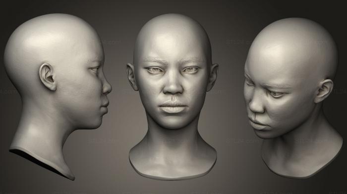 Анатомия скелеты и черепа (Женская головка 1, ANTM_0497) 3D модель для ЧПУ станка